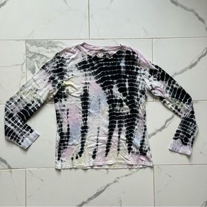 Reformation jeans tie dye long sleeve top medium